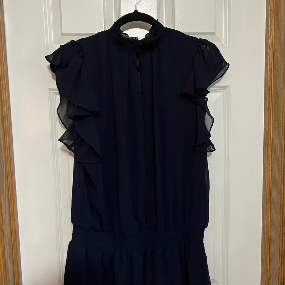 1. State Navy Blue Mock Neck Sleeveless Dress Size XL - Picture 5 of 8
